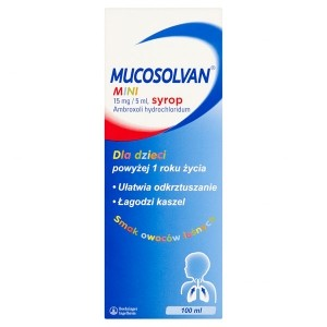 Mucosolvan Mini syrop 0.015g/5ml dla dzieci powyżej 1 roku życia 100ml