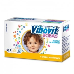 Vibovit Bobas dla dzieci w wieku od 2 do 4 lat smak waniliowy 30 saszetek