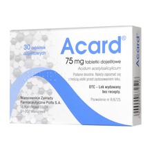 ACARD 75mg 30 tabletek -24 ACARD 75mg 30 tabletek -24