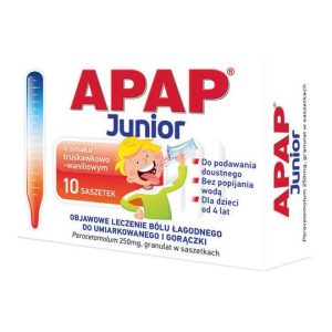 Apap Junior dla dzieci od 4 lat granulat 250mg 10 saszetek-0