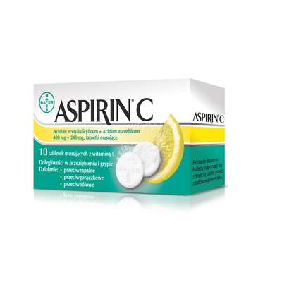 Aspirin C, 10 tabletek musujacych-135 Aspirin C, 10 tabletek musujacych-135