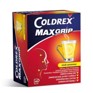Coldrex MaxGrip o smaku cytrynowym 10 saszetek-0