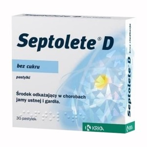 Septolete D bez cukru, 30 pastylek do ssania