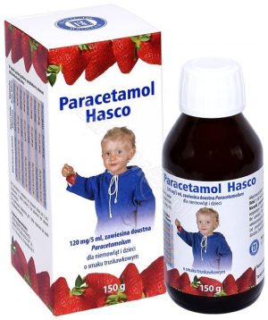 Paracetamol syrop HASCO o smaku truskawkowym 150g-0