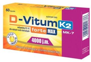 D-Vitum Forte Max 4000j.m., 60 kapsułek k2-0