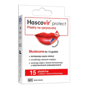 Hascovir Protect Plastry na opryszczkę 15s-0